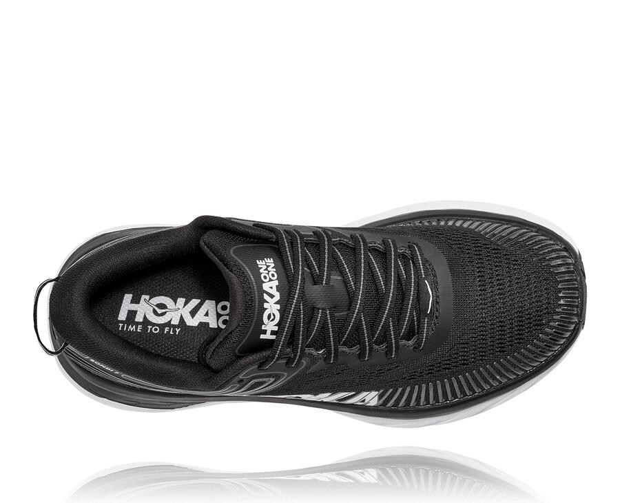 Hoka One One ランニングシューズ レディース 黒/白 - ボンダイ7 - DE4705213